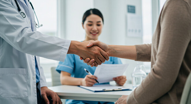Doctor Patient Handshake: Building Trust in Healthcare