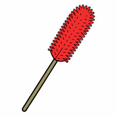 red brush isolated on white