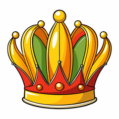 golden crown isolated on white background
