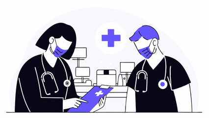 Doctors Concept  for Healthcare Professionals vector illustration