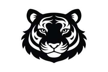 tiger-head-silhuette---vector-art-illustriton-whit.eps