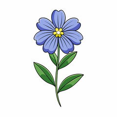 blue flower isolated on white background