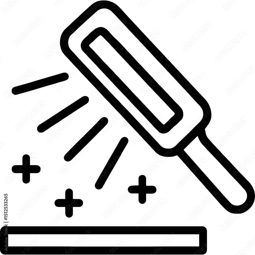 Poster minimal uv light icon with sanitizing rays