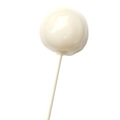 White Cake Pop:  Perfect Dessert, Candy, Sweet Treat, Culinary Photography on white background