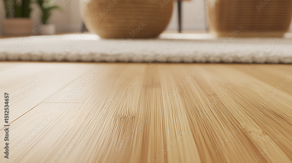 Aufkleber close up of wooden floor. the floor's light color and pattern draw the viewer's eye, creating a warm