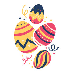 Egg easter painted easter egg easter egg four pattern flat