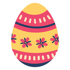 Egg easter painted easter egg easter egg pattern stripe petal flower flat