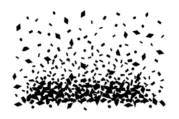 Confetti with Colorful Celebration White Background
