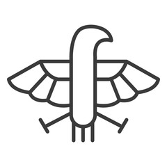 Eagle falcon beak wing feather divinity stroke