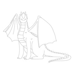 Dragon wing tail flying scales line