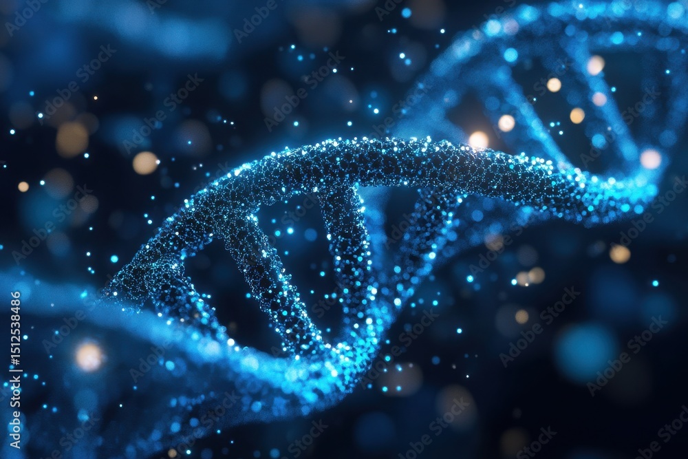 Poster custom dna sequence design by a scientist showcasing advanced molecular biology techniques in a labo