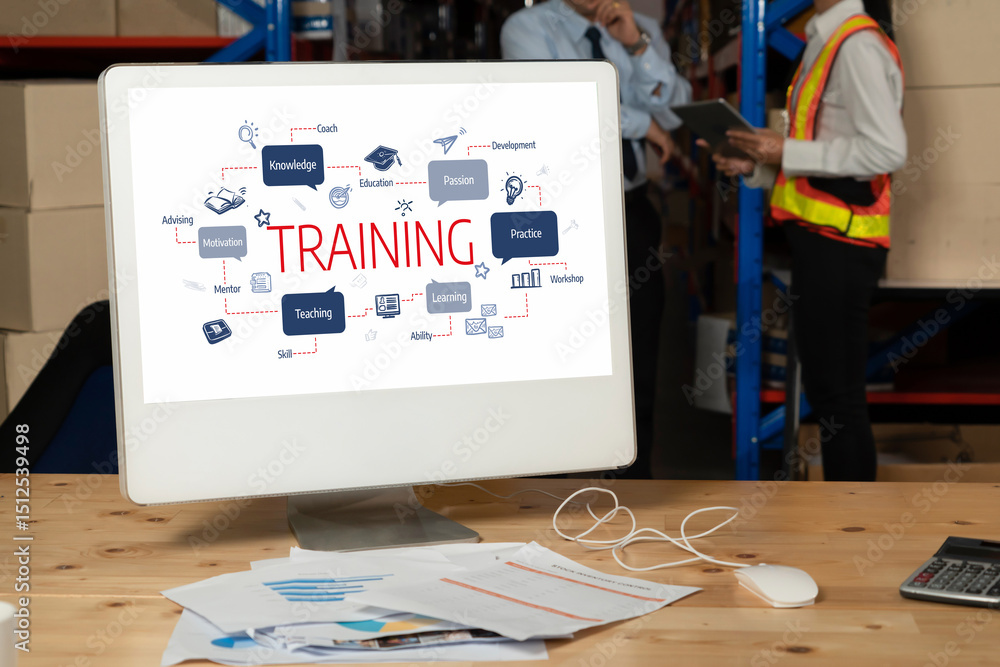 Poster e-learning website with sofware for student to study online on the internet network snugly