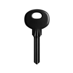 Black key silhouette on dark background in minimalist style with smooth rounded top