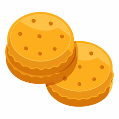 cookies on white background