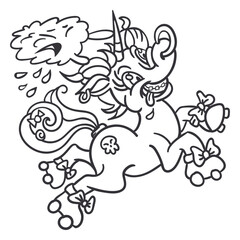 Unicorn mythical creature stroke