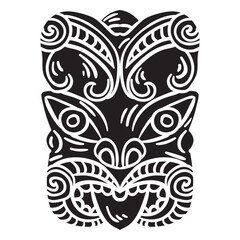 Maori mask black