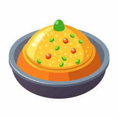 vector illustration of a bowl of fruit