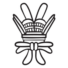 Aztec stroke abstract symbol