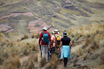 Obraz premium EXPLORING the breathtaking Tinajani Canyon in Puno—where nature's raw beauty and towering rock formations leave us speechless. Every step here feels like a journey through time. Puno Peru