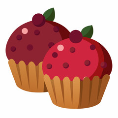 cupcake with strawberry