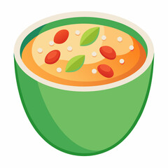 vector illustration of a bowl of soup