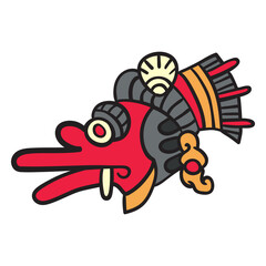 Flat aztec elements symbol