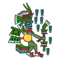 God aztec color tlaloc