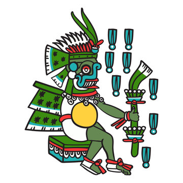 God aztec color tlaloc
