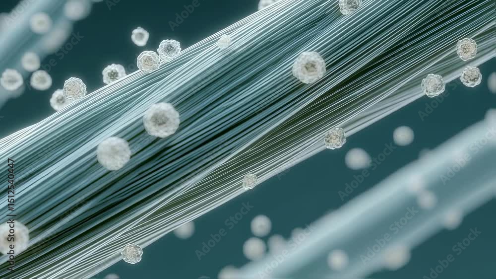 Poster nanoparticles interact with complex fluted structures, possibly demonstrating advanced filtration or