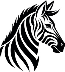 Zebra  Silhouette Vector Logo – Animal Illustration