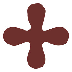 African symbol cross stroke