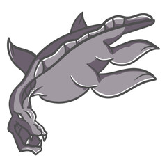 Folklore creature dragon illustration