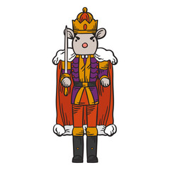 Obraz premium Mouse king nutcracker character