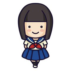 Cute japanese school girl