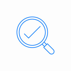 magnifying glass check icon sign vector
