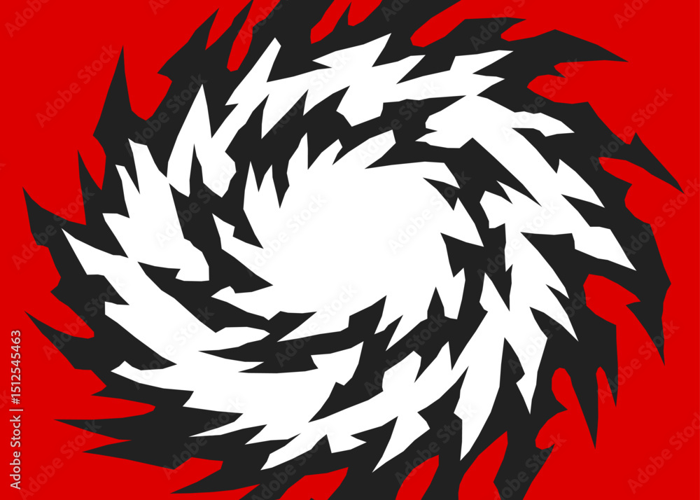 Poster abstract background with gradient spiral geometric pattern and with some copy space area