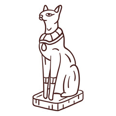 Egyptian symbol bastet stroke