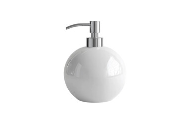 Obraz premium Elegant and simple white ceramic dispenser ideal for hand soap or lotion in any space isolated on transparent background PNG