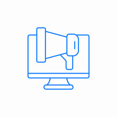monitor marketing icon sign vector