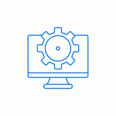 monitor settings icon sign vector