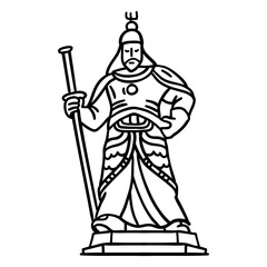 Korean statue stroke