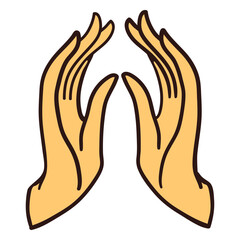Praying hands illustration