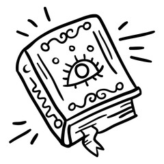 Magic spell book stroke spell book