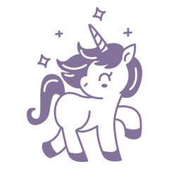 Cute unicorn smiley face