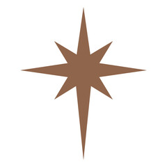 Eight point star brown