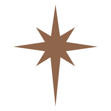 Eight point star brown