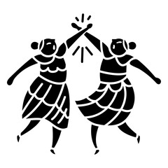 Bolivian dance cut out