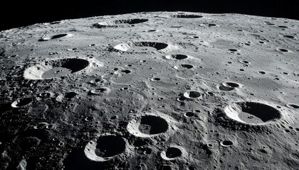 Moon's cratered surface