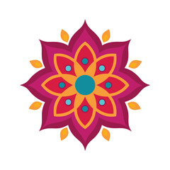 A colorful rangoli vector art illustration(G)