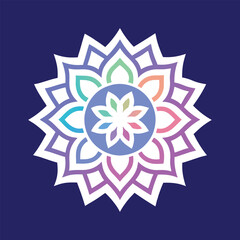 A simple mandala colorful vector art illustration
